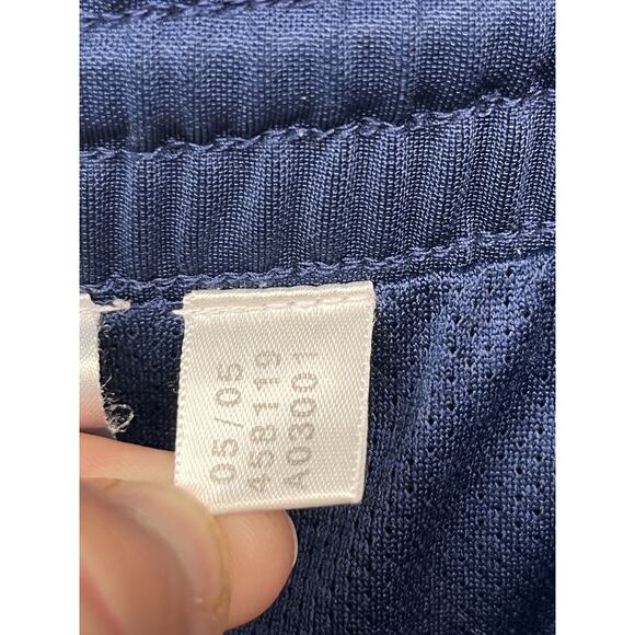 Adidas Tracks Pants Mens XL Straight Leg Lined Blue Elastic Drawstring Waist - Picture 9 of 10